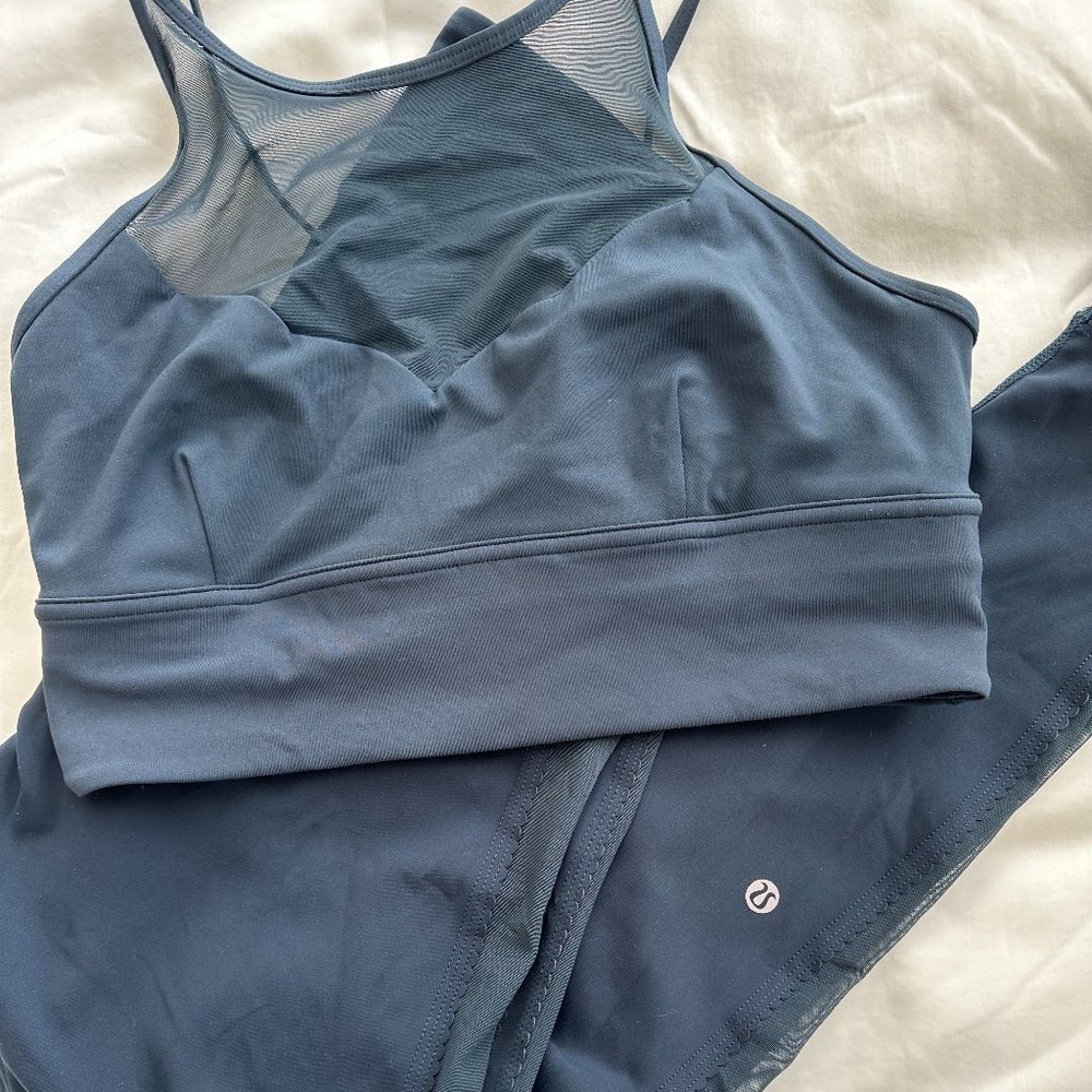 [SET] Lululemon Adore Your Core - Top + leggings 28" - Nocturnal Teal - Size 8